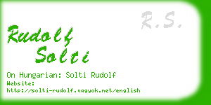 rudolf solti business card